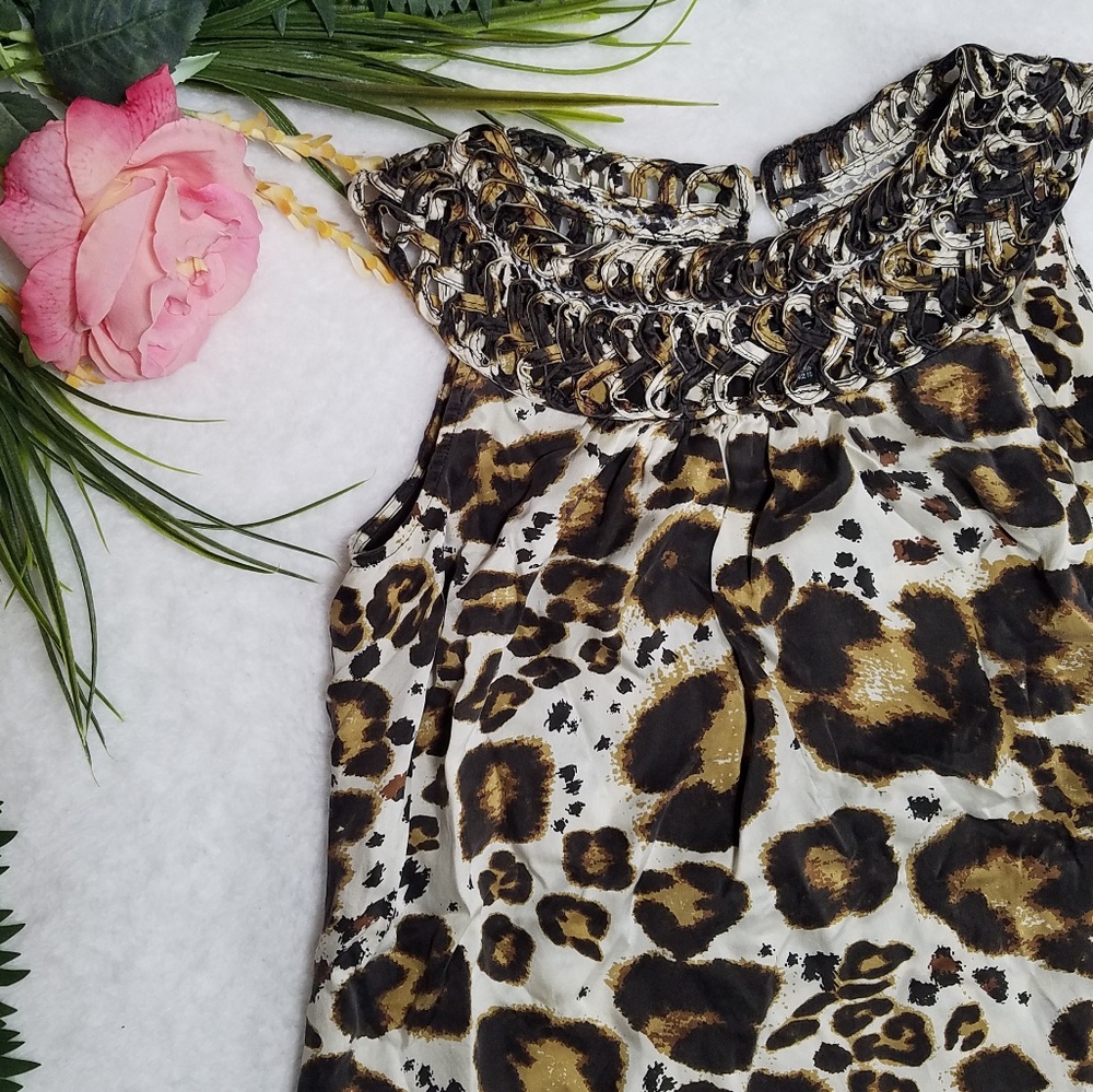 Leopard Silk Blouse